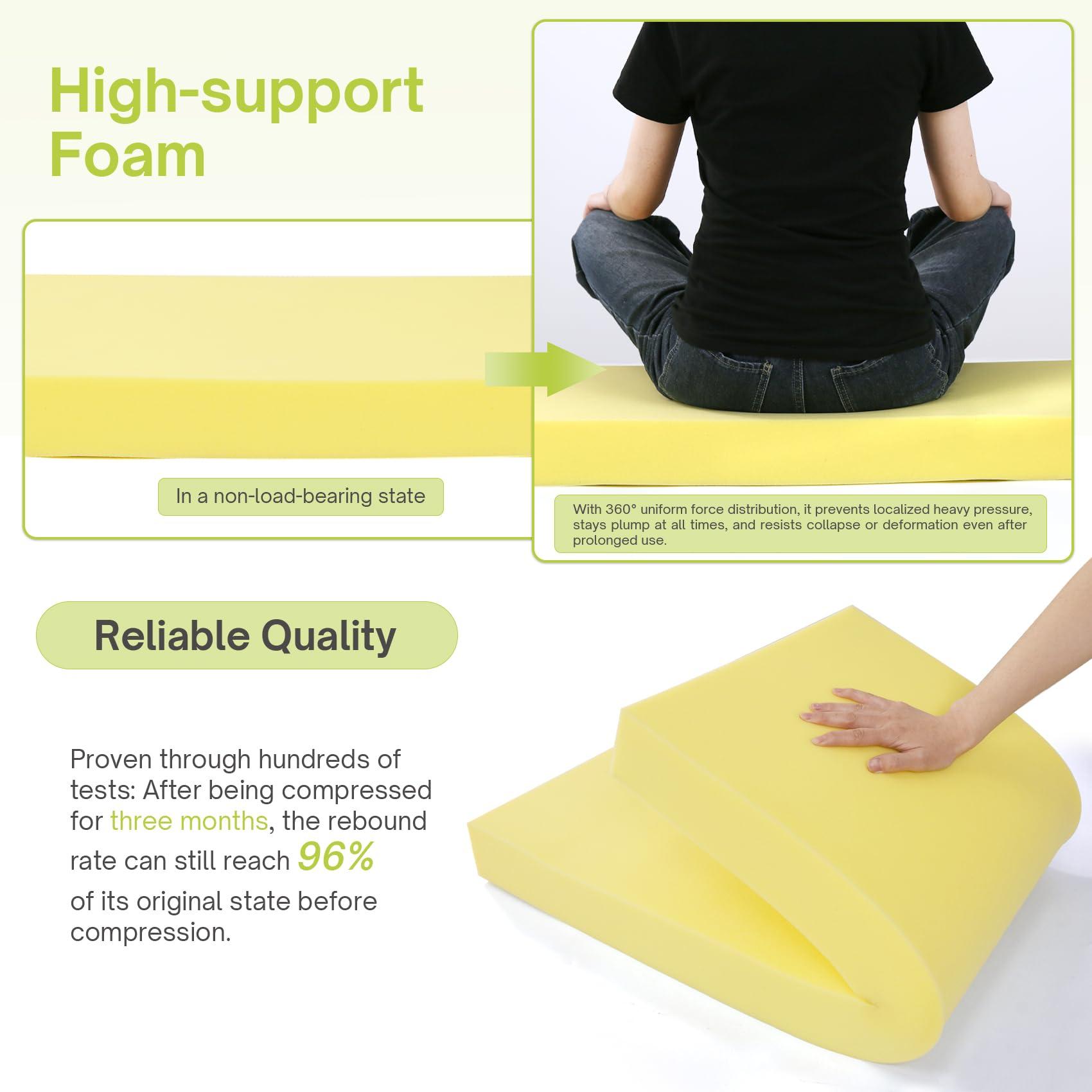 RULAER RULAER Custom Size Bench Cushion,Custom Bench Cushion for Indoor/Outdoor Furniture,Durable Outdoor Waterproof Seat Cushions,Comfortable and Highly Resilient Patio Furniture Cushion