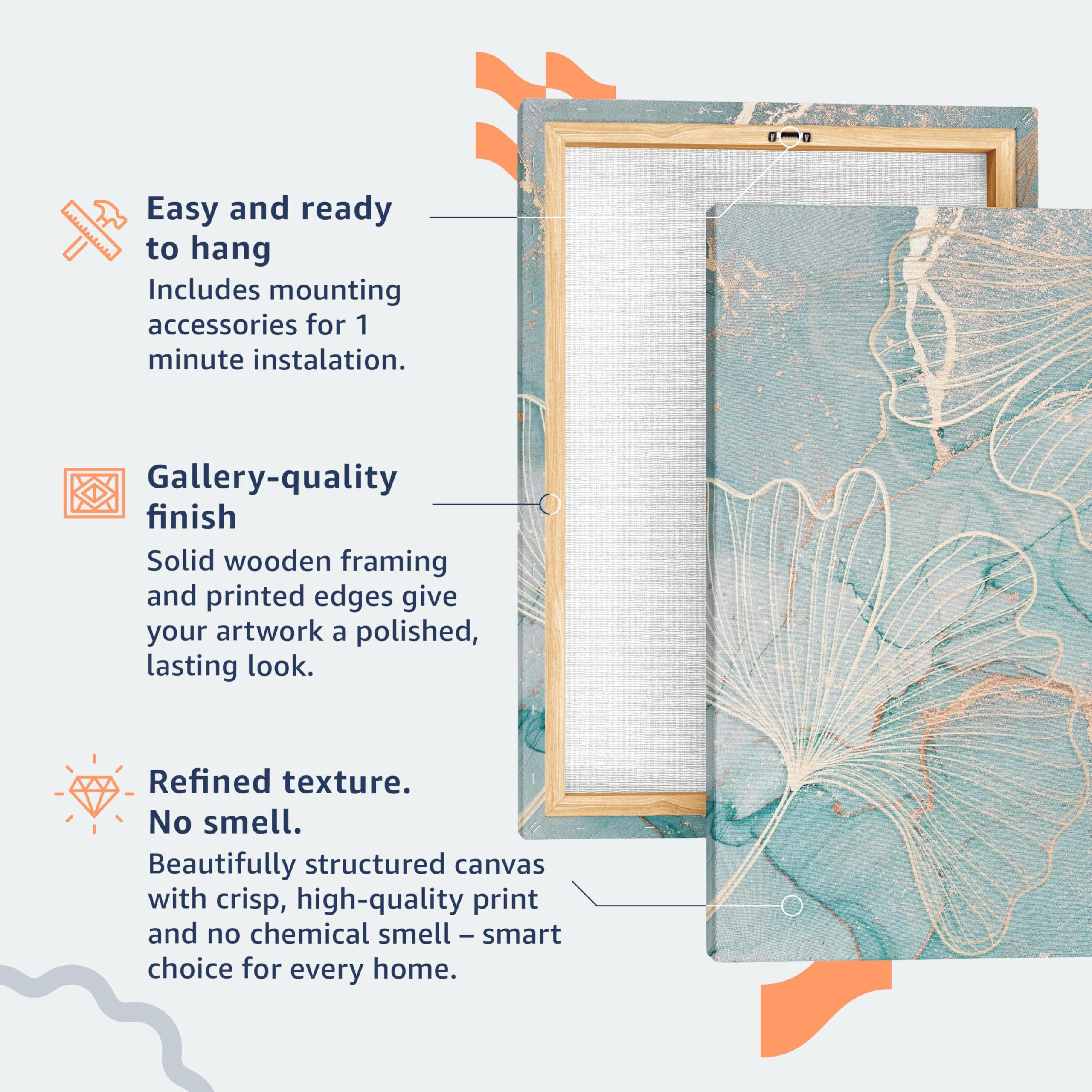 artgeist artgeist Canvas Wall Art Print Window View 24x16 in - 1pcs Home Decor Framed Stretched Picture Photo Painting Artwork Image - Mountains Nature Landscape c-C-0379-b-a