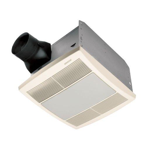 Broan Broan QTRE080FLFT 80 CFM 42 Watt Fluorescent Light Ultra Silent Bathroom Fan/Light, White Grille (Finish Pack), requires separate purchase of QTXR000HL housing
