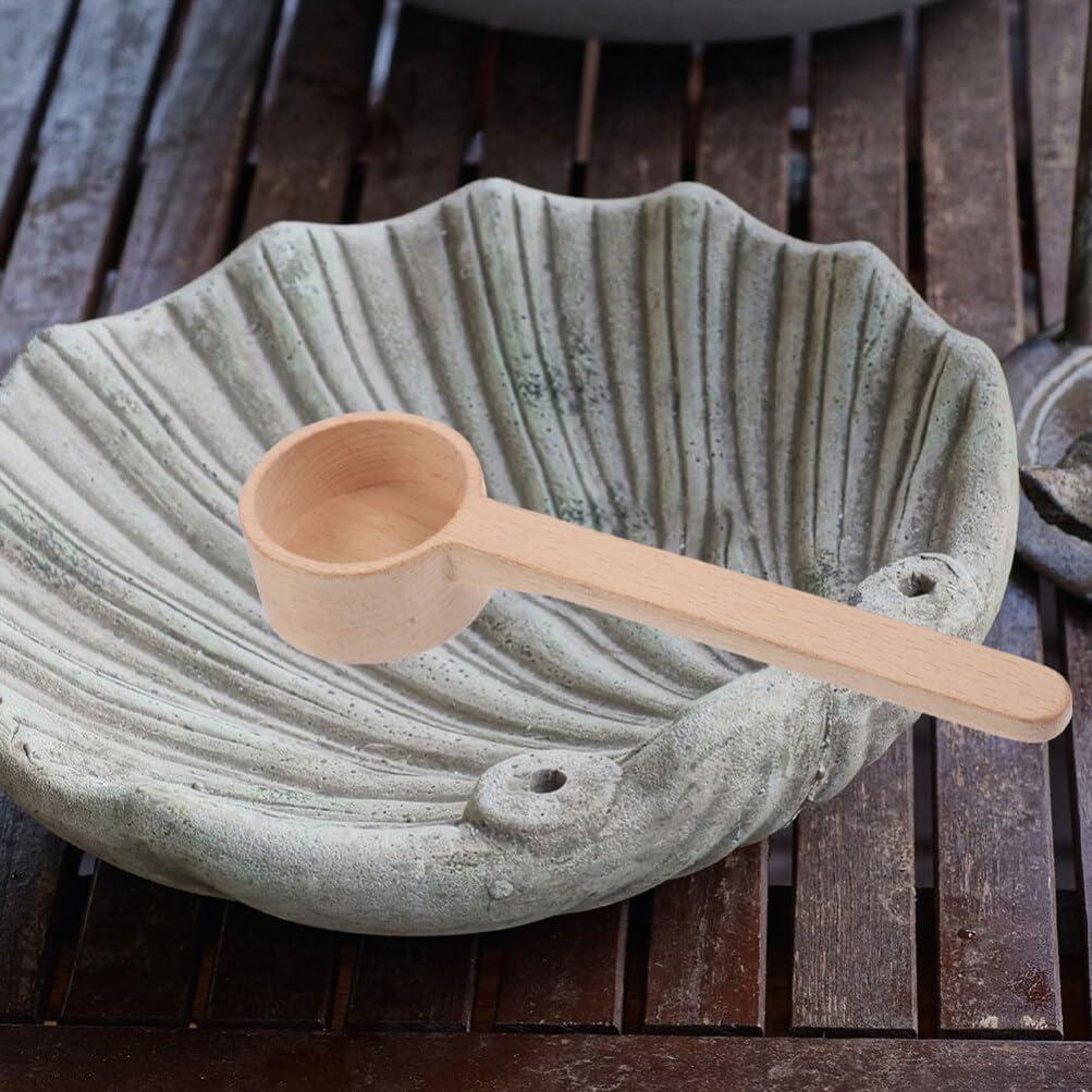 Cabilock Cabilock Long Tea Spoons Long Handle Measuring Spoons Set 2pcs Cooking Spoons Salt Spoon Wood Salt Spoon Milk Powder Spoon Wood Long Handle Spoon Wooden Tea Scoop