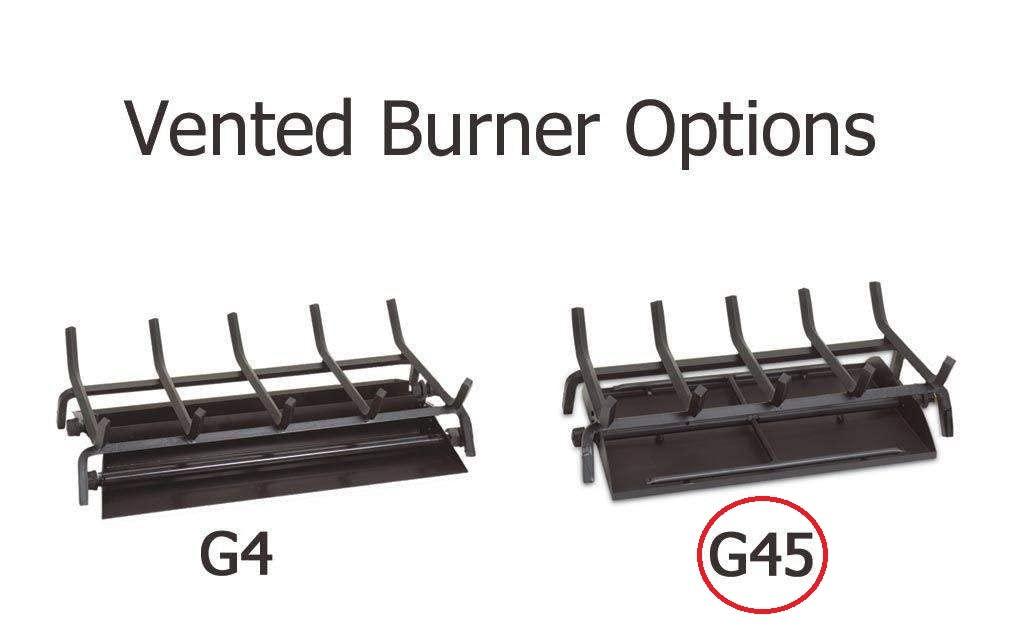 AMS FIREPLACE INC. Ceramic Gas Logs | Vented | Natural Gas Only | Peterson Real Fyre | RH Peterson | with/Without Burner (G45 Burner - Logs Same Size, Charred Mountain Birch 30\" | CHMBW-30)