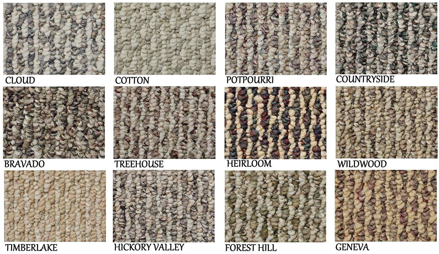 KOECKRITZ Day Glow Berber Style Economical Solutions Starlight Collection | 20.5 Oz. Scroll Loop Carpet Custom Area Rugs, Mats & Runners. Durable Tight Weave (6' Round)