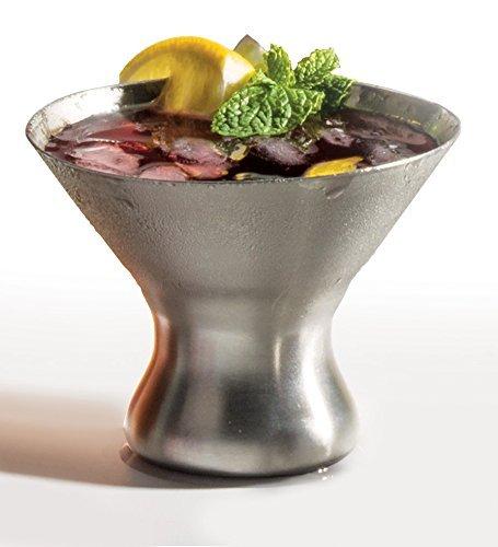 RSVP RSVP Endurance 18/8 Stainless Steel 8 Ounce Stemless Martini Glass, Set of 4