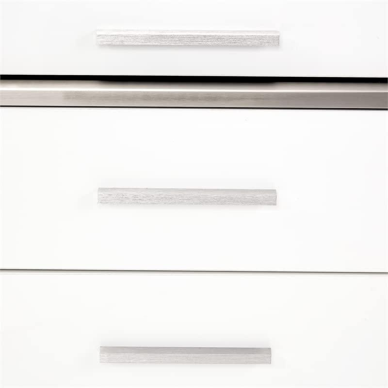 Michael Amini Michael Amini Marquee 3-Drawer Nightstand in Cloud White