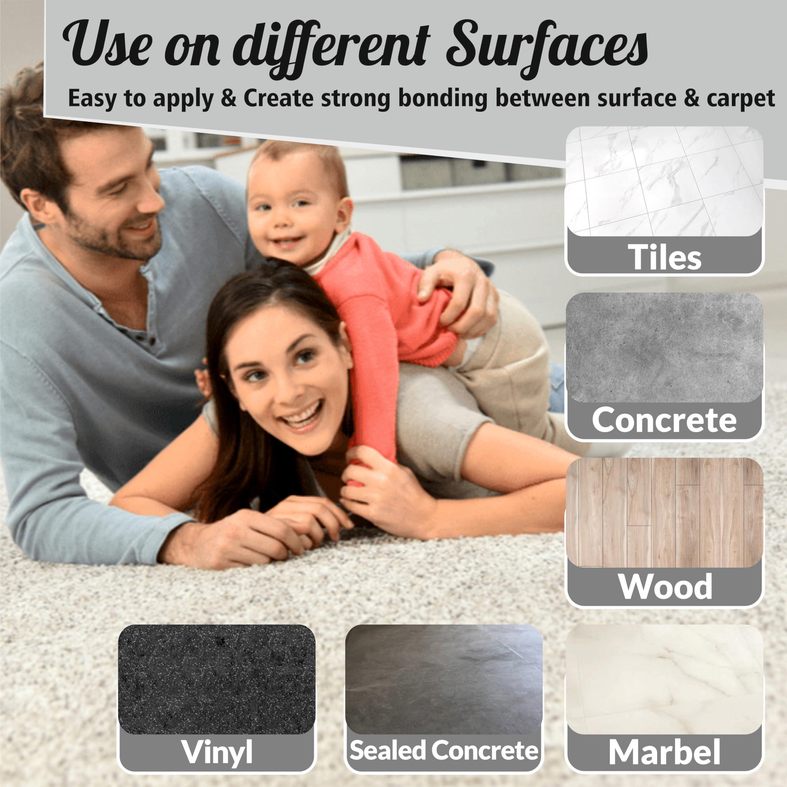 Klick Industrial Carpet Tape, Double Sided Rug Tape, Secure Rugs to Hardwood, Laminate, Tile, Carpet, Carpet Grip Tape, Removable Carpet Tape, No damage on carpet, rug or floor, (MADE IN USA), Black, (2\" x 25 Yard)