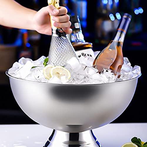 WUYUNTIAN WUYUNTIAN Ice Bucket,Ice Bucket with Lid and Ice Tongs,Stainless Steel Gold Silver Rose Gold Big ICE Bucket Bowl Champagne Large Champagne Bar Bucket