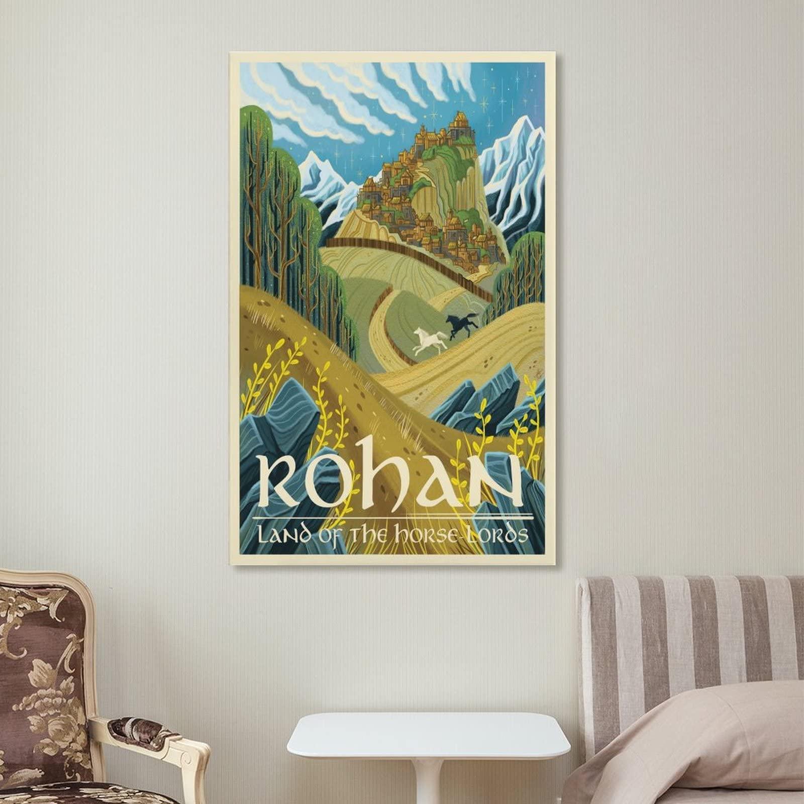 Generic Retro Travel Lord of The Rings Poster Set (16) Picture Print Wall Art Poster Painting Canvas Posters Artworks Gift Idea Room Aesthetic 24x36inch(60x90cm)