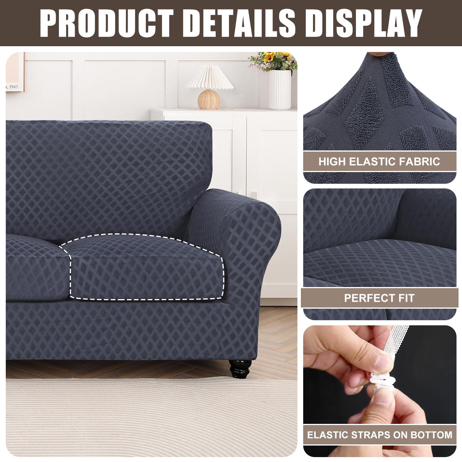 SearchI SearchI Waterproof PU Leather Dining Chair Seat Covers Bundle Newest Sofa Cover Couch Covers