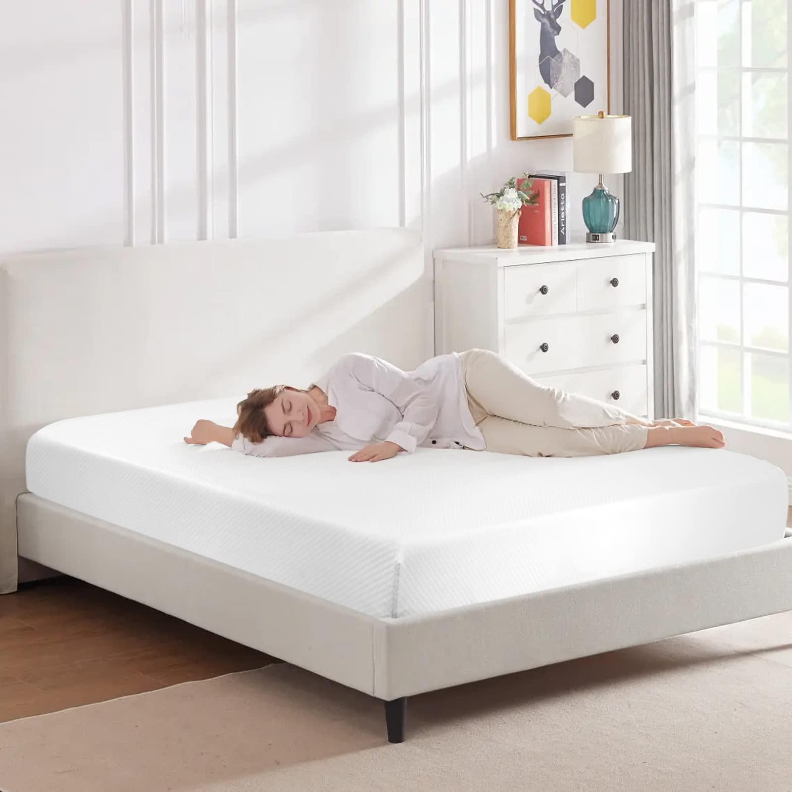 CL.HPAHKL CL.HPAHKL 5 inch Gel Memory Foam Mattress Comfort Full Mattress Medium Firm Mattresses Bed-in-a-Box CertiPUR-US Certified for Cool Sleep & Pressure Relief, White