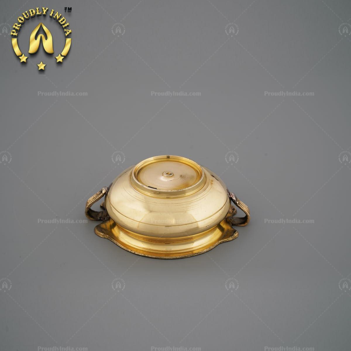 PROUDLY INDIA PROUDLY INDIA 3.5 Inch Bronze Cooking Uruli: Traditional Kerala Cookware for Your Kitchen