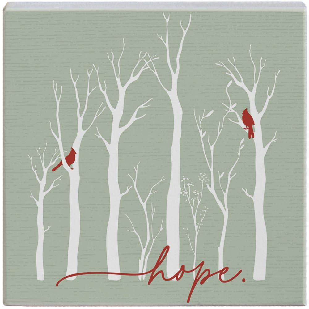 Simply Said, INC Simply Said, INC Small Talk Christmas Sign - Hope Cardinals - Christmas Cardinal Decor - Christmas Birds Decoration - Winter Red Cardinal Art - 5.25 x 5.25 inches STS2182