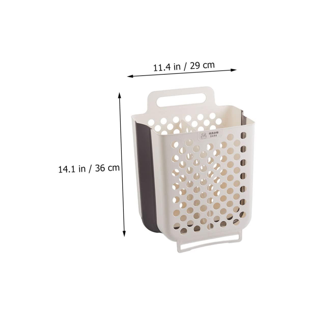 Baluue 1 Set Wall Hanging Laundry Basket Clothes Hamper Clothes Storage Basket Plastic Laundry Basket Clothes Basket Laundry Hamper Basket for Laundry Wall Laundry Basket Bathroom Basket