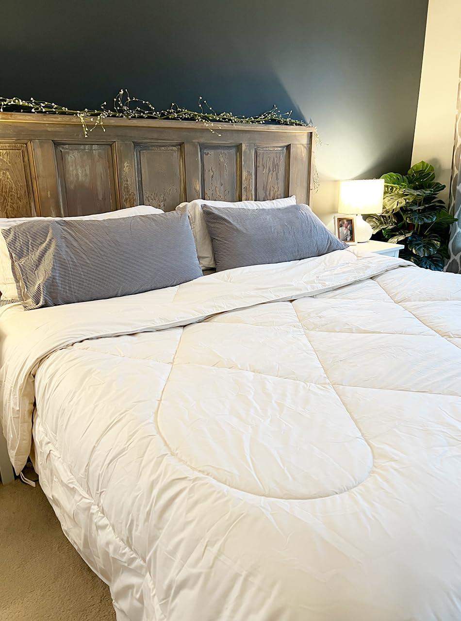 Alpaca Home Alpaca Duvet - Hypoallergenic Comforter/Down Alternative - 100% Alpaca Wool Filling with 100% Pima Cotton Casing | Regular Weight ~ New (Double/Queen)