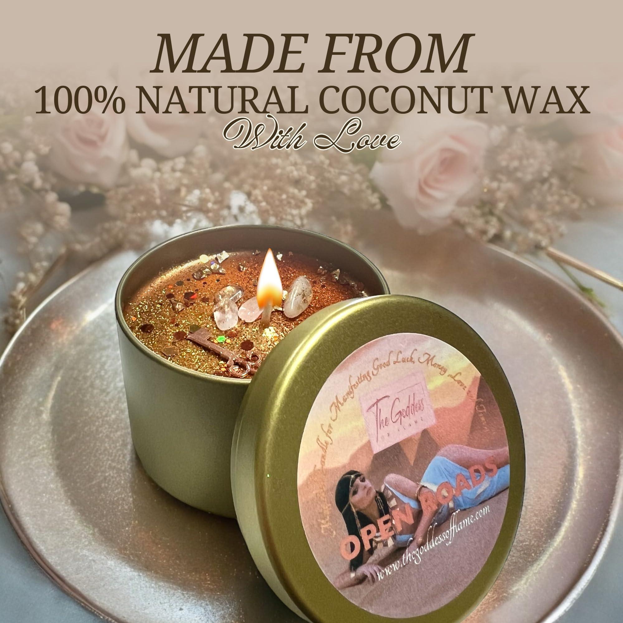 The Goddess of Flame Open Roads Spiritual Spell Candle (Medium 8oz)