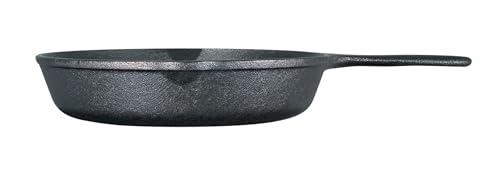 Lodge Lodge 9 Inch Cast Iron Pre-Seasoned Skillet Signature Teardrop Handle - Use in the Oven, on the Stove, on the Grill, or Over a Campfire, Black
