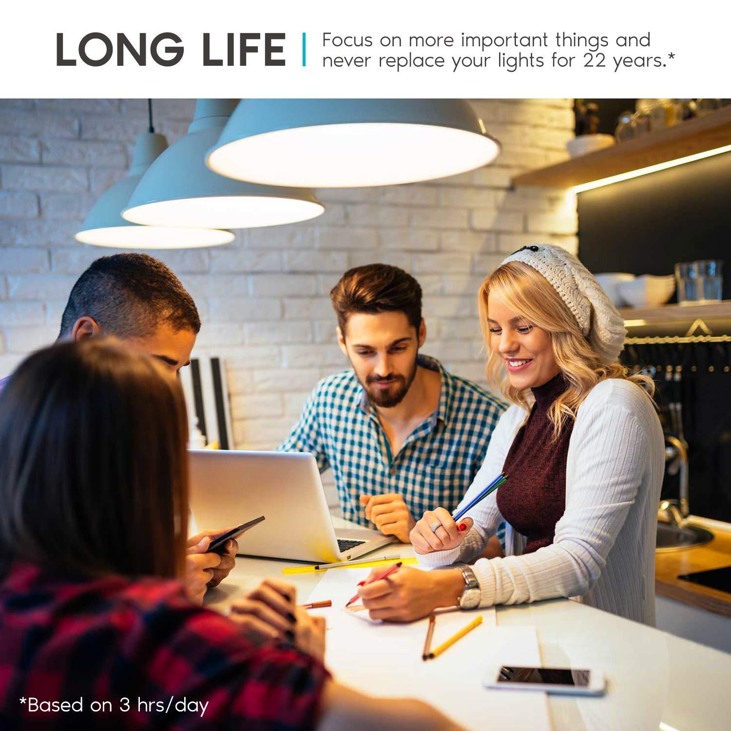 LUXRITE LUXRITE A21 LED Bulbs 150 Watt Equivalent, 2550 Lumens, 2700K Warm White, Dimmable Standard LED Bulb 22W, Energy Star, E26 Medium Base - Indoor and Outdoor (2 Pack)