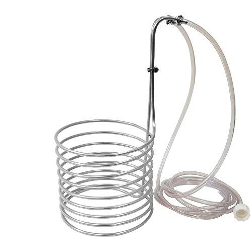 NY Brew Supply NY Brew Supply - 43237-2 Stainless Steel Wort Chiller, 1/4" x 20', Sage/Silver