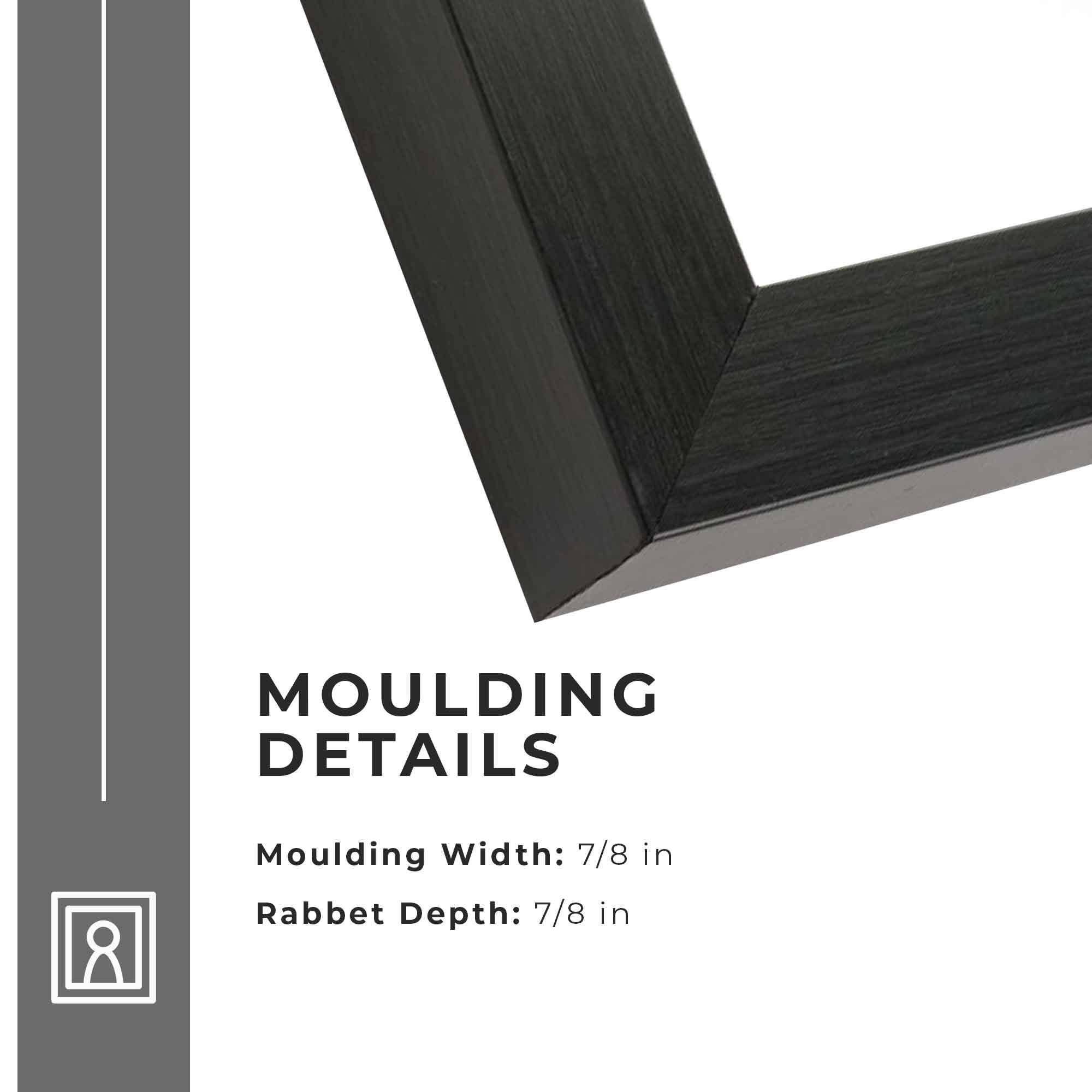 CustomPictureFrames.com 23x33 Shadow Box Frame Grey Charcoal Black | 0.875 Inches Deep | Solid Wood Shadowbox Display Frame | UV Resistant Acrylic Plexiglass, Acid Free Foam Backing and Hanging Hardware | Brenner Frame Style