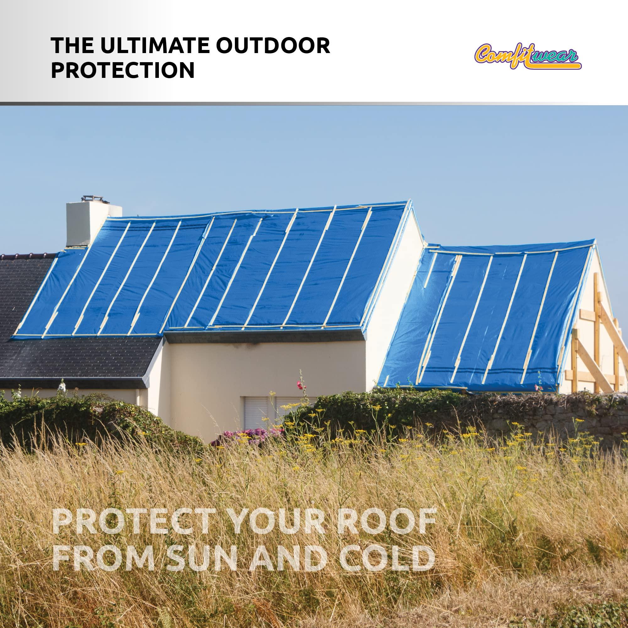 Comfitwear Comfitwear 8\'x10\' Blue Poly Tarp Cover, Water Proof Tent Shelter Camping RV Boat Tarpaulin