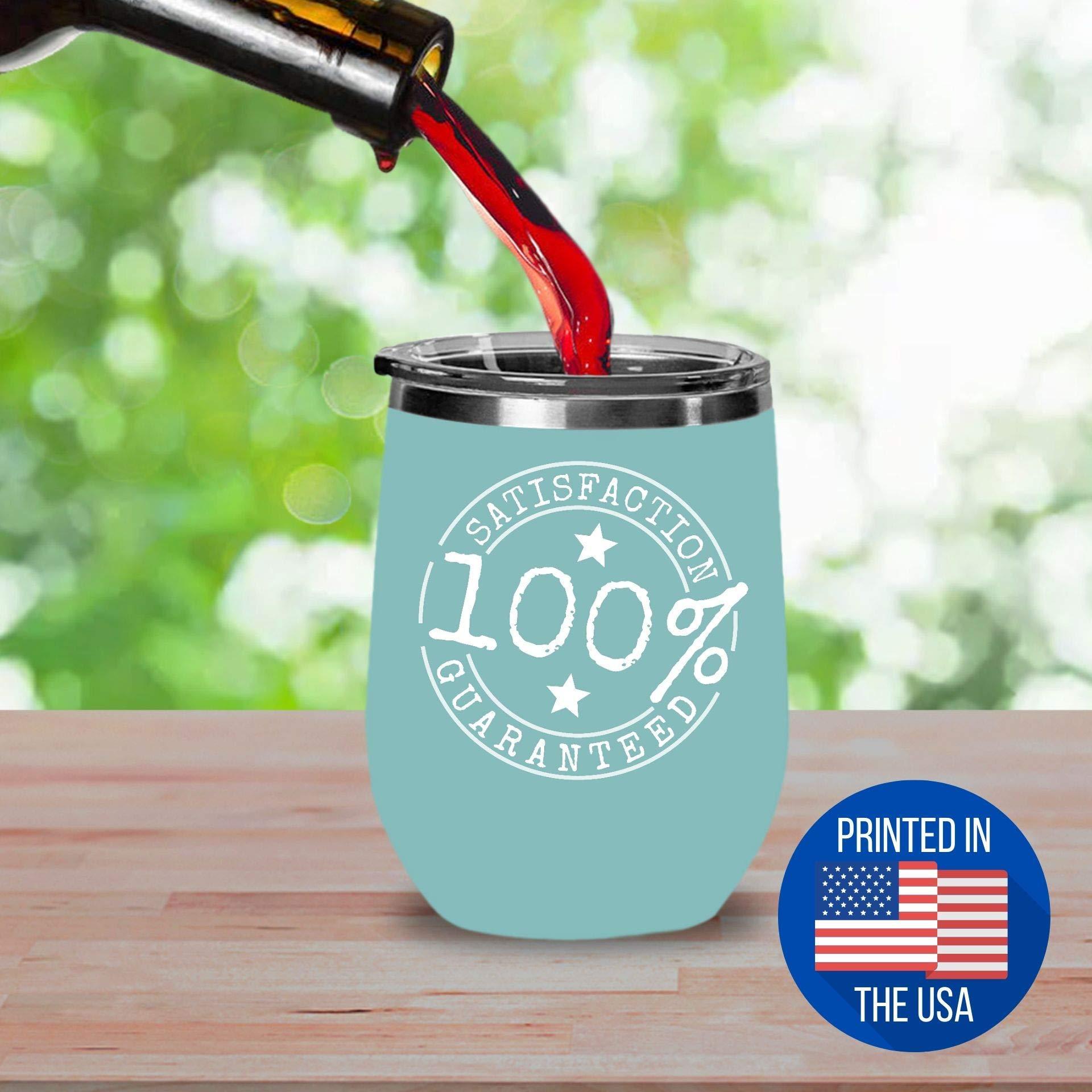 EzGift Idahoan Wife Wine Glass Funny Gift For Husband Him Idaho Gag Nothing Scares Me Insulated Lid Teal