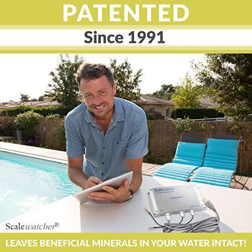 Scalewatcher Scalewatcher 5 Waterproof Electronic Descaler | USA Made & Patented Hard Water Softener/Conditioner Alternative | 700mA Salt-Free Electric Limescale Remover for Swimming Pool, Irrigation & More