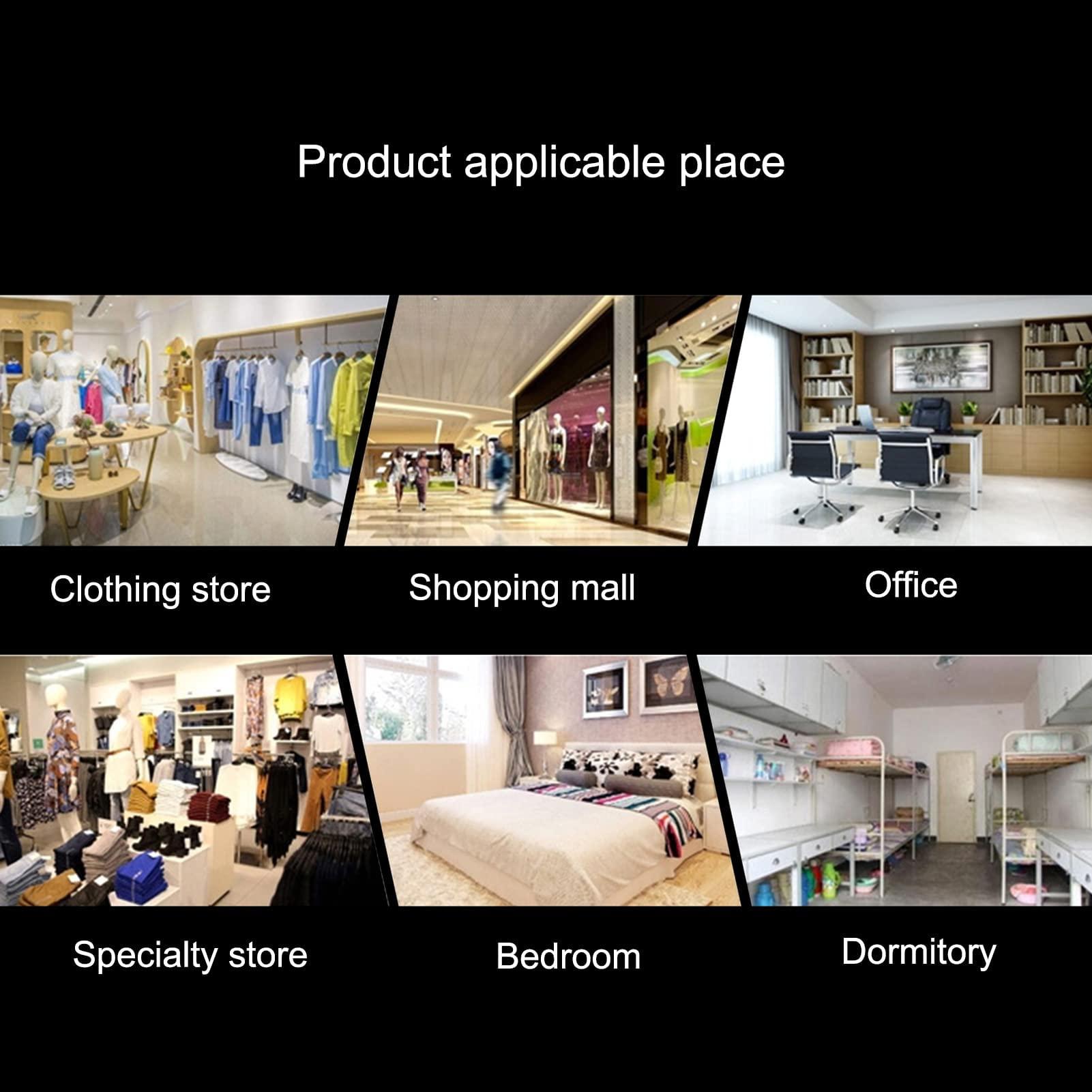 Madamera Madamera Clothing Store Fitting Room, Changing Room Used in Mall and Office, U-Dressing Room for Privacy Protection and Room Divider, Including Shading Curtain, Hanging Rod and Hook Up