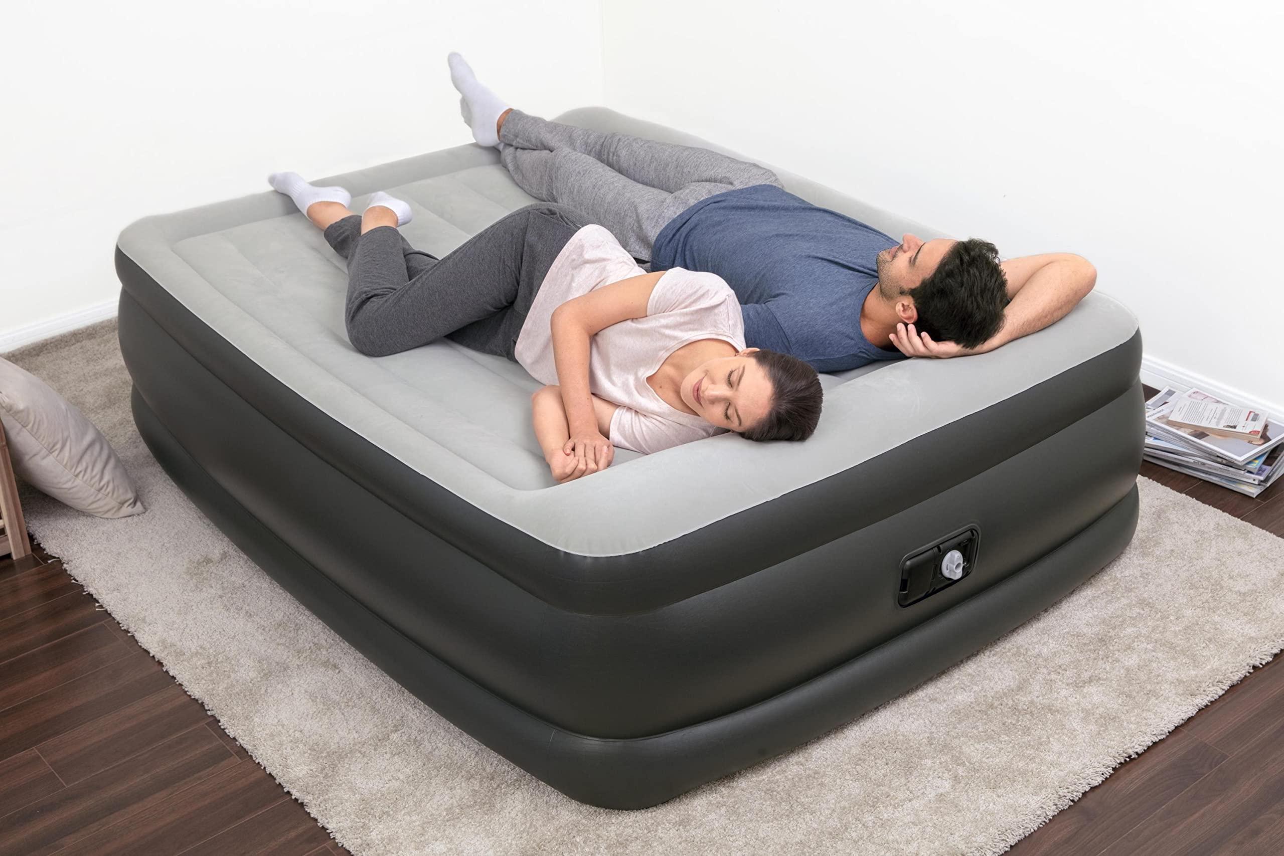SLEEPLUX SLEEPLUX Durable Inflatable Air Mattress with Built-in Pump, Pillow and USB Charger, 22" Tall Queen