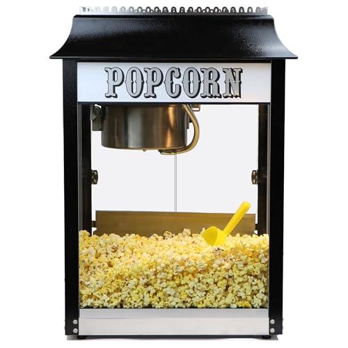 Paragon Paragon 1911 Style Pop 8 Ounce Black & Chrome Popcorn Machine for Professional Concessionaires Requiring Commercial Quality High Output Popcorn Equipment