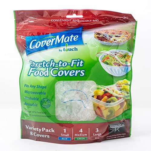 Covermate CoverMate Assorted Elasticated Food Covers, Pack of 8 (S,M and L)