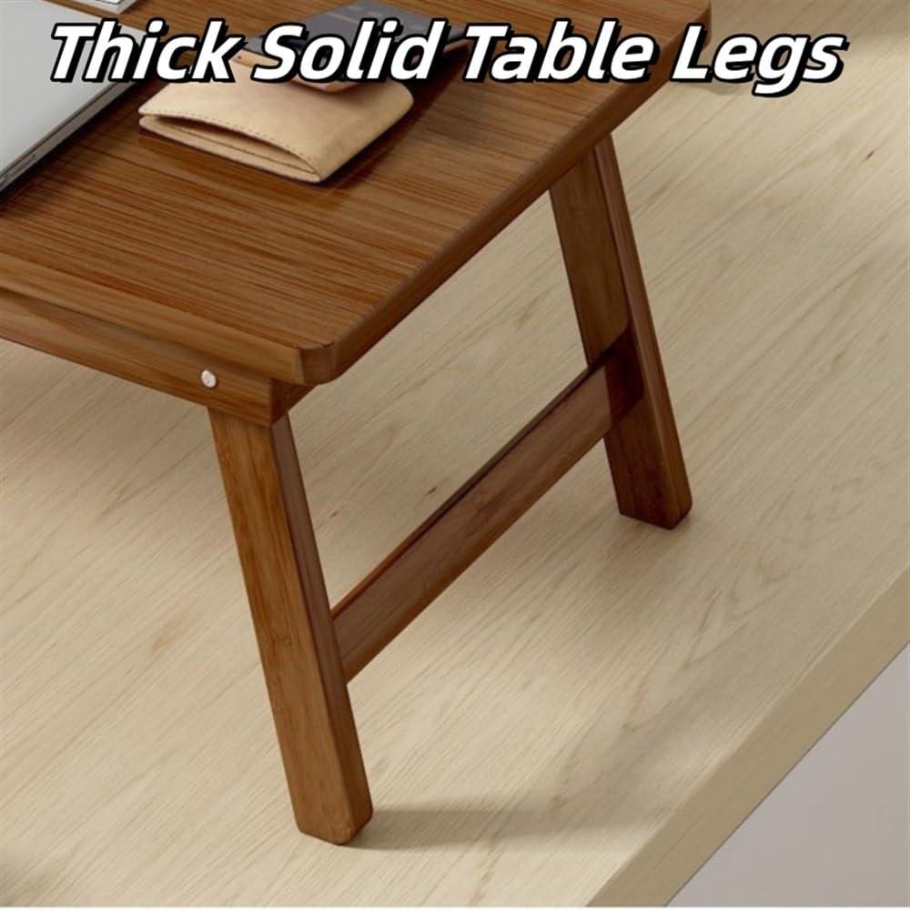 Hveqohls Hveqohls Large Size Coffee Table, Side Table with Foldable Design, Laptop Desk Suitable for Bedroom, Living Room, Office and Bay Window(Yellow,26.4 * 13.5 * 10.6in)