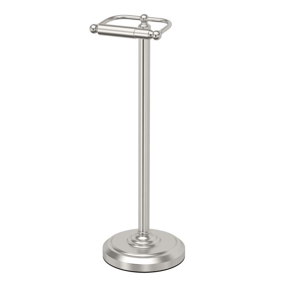 Gatco Gatco 1436SN Pedestal Toilet Paper Holder, Satin Nickel