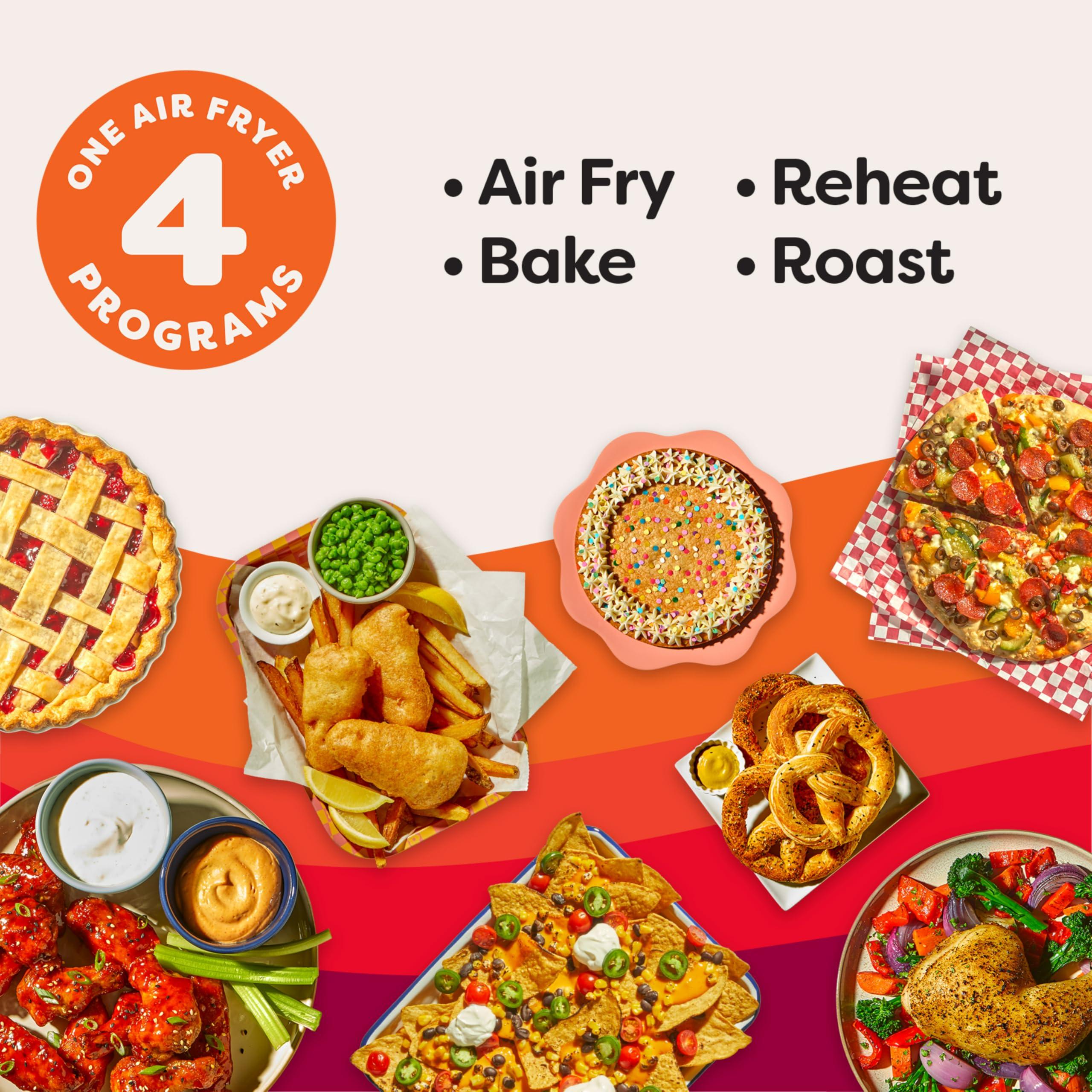 Instant Instant Vortex 6QT XL Air Fryer, 4-in-1 Functions that Crisps, Roasts, Reheats, Bakes for Quick Easy Meals, 100+ In-App Recipes, is Dishwasher-Safe, from the Makers of Instant Pot, Black