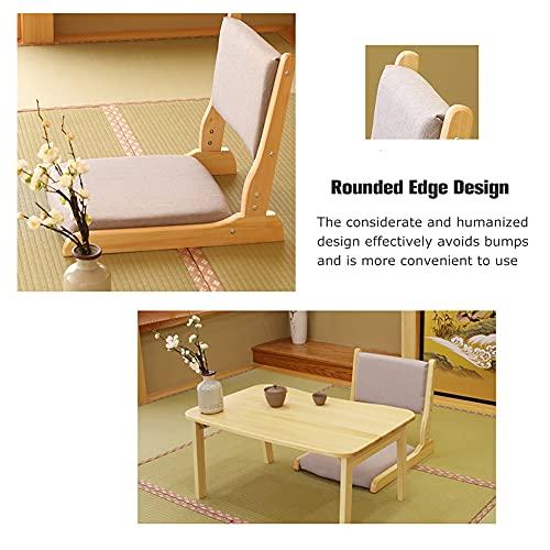 ZHEKUN ZHEKUN Tatami Chair Accent Furniture,Foldable Meditation Floor Chair, Living Room Chair Floor Seat, Portable Japanese Legless Chair,Lazy Sofa for Bay Window Meditation Reading,Balny Chair with Cushion