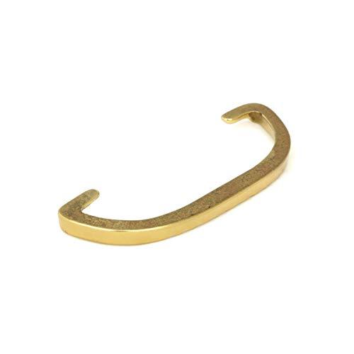 Renovators Supply Manufacturing Renovators Supply Victorian Brass Cabinet Bail Pull 3 3/4 Inches Long Solid Cast Brass Ribbed Style Drop Handle Dresser or Drawer Pulls with Adjustable Boring Includes 2 Eyebolts and 2 Nuts Pack of 2