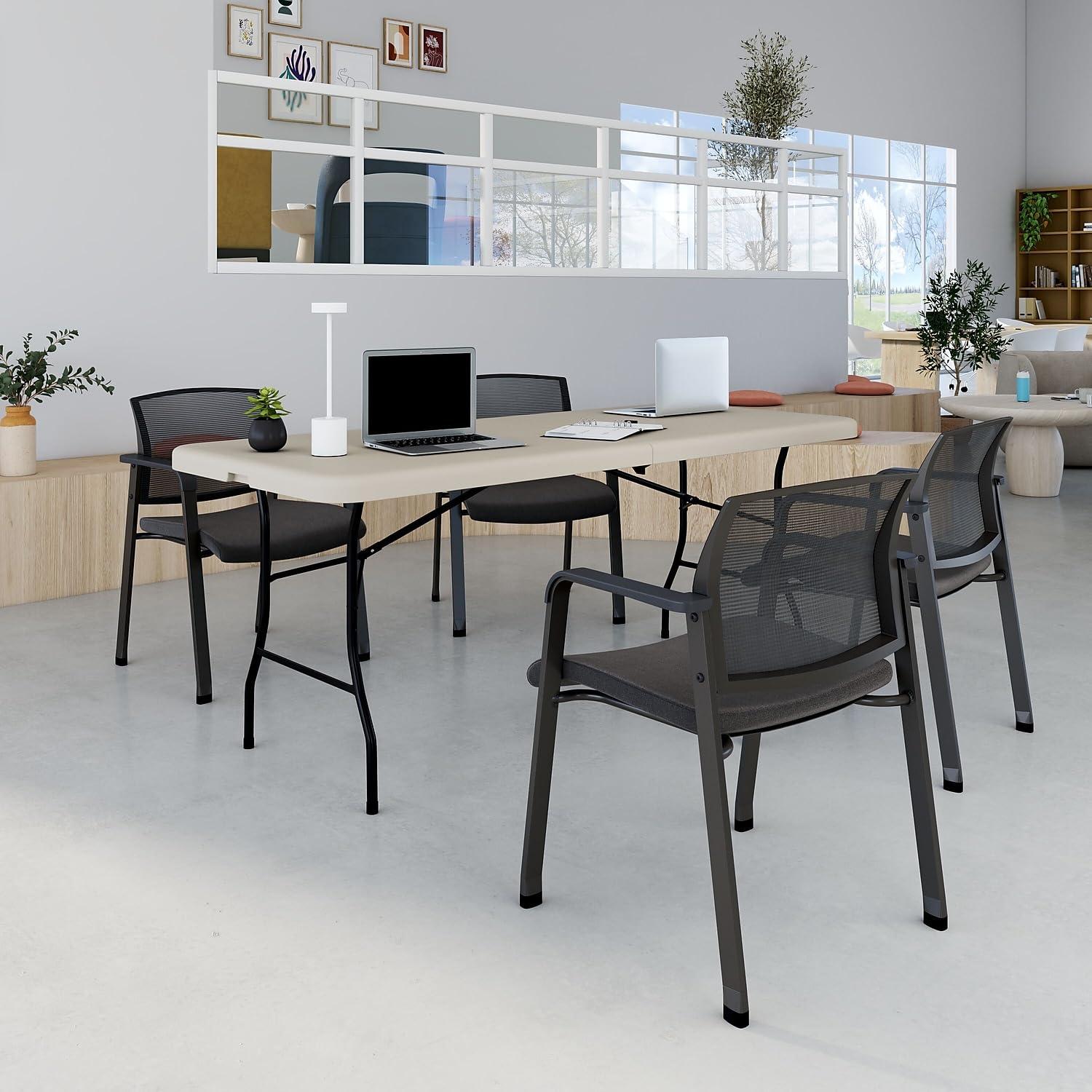 STAPLES STAPLES 470949 6-Ft Fold in Half Folding Table