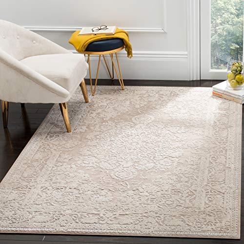 Safavieh SAFAVIEH Reflection Collection Runner Rug - 2\'3\" x 8\', Light Grey & Cream, Vintage Distressed Design, Non-Shedding & Easy Care, Ideal for High Traffic Areas in Living Room, Bedroom (RFT664C)