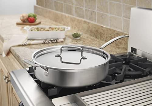 Cuisinart Cuisinart MCP33-30HN MultiClad Pro Triple Ply 5.5-Quart Saute Skillet, Sauté Pan w/Helper & Cover
