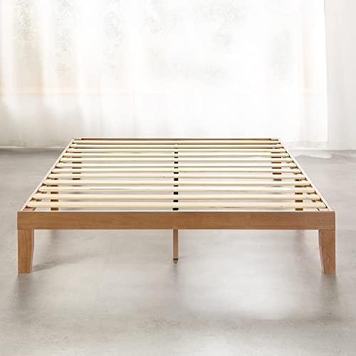Mellow Mellow Naturalista Classic - 12 Inch Solid Wood Platform Bed with Wooden Slats, No Box Spring Needed, Easy Assembly, Full, Natural Pine