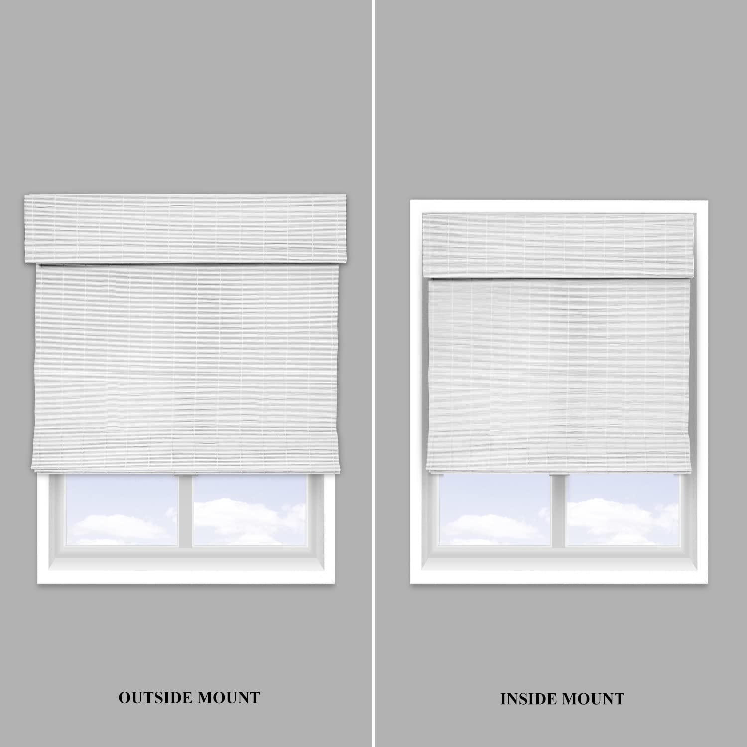 CHICOLOGY CHICOLOGY Handcrafted Custom Bamboo Blinds, Bamboo Shades, Roman Shades for Windows, Roman Window Shades for Home, Bamboo Shades for Patio, Custom Blinds & Shades, Koala (Bamboo), 22" W X 64" H