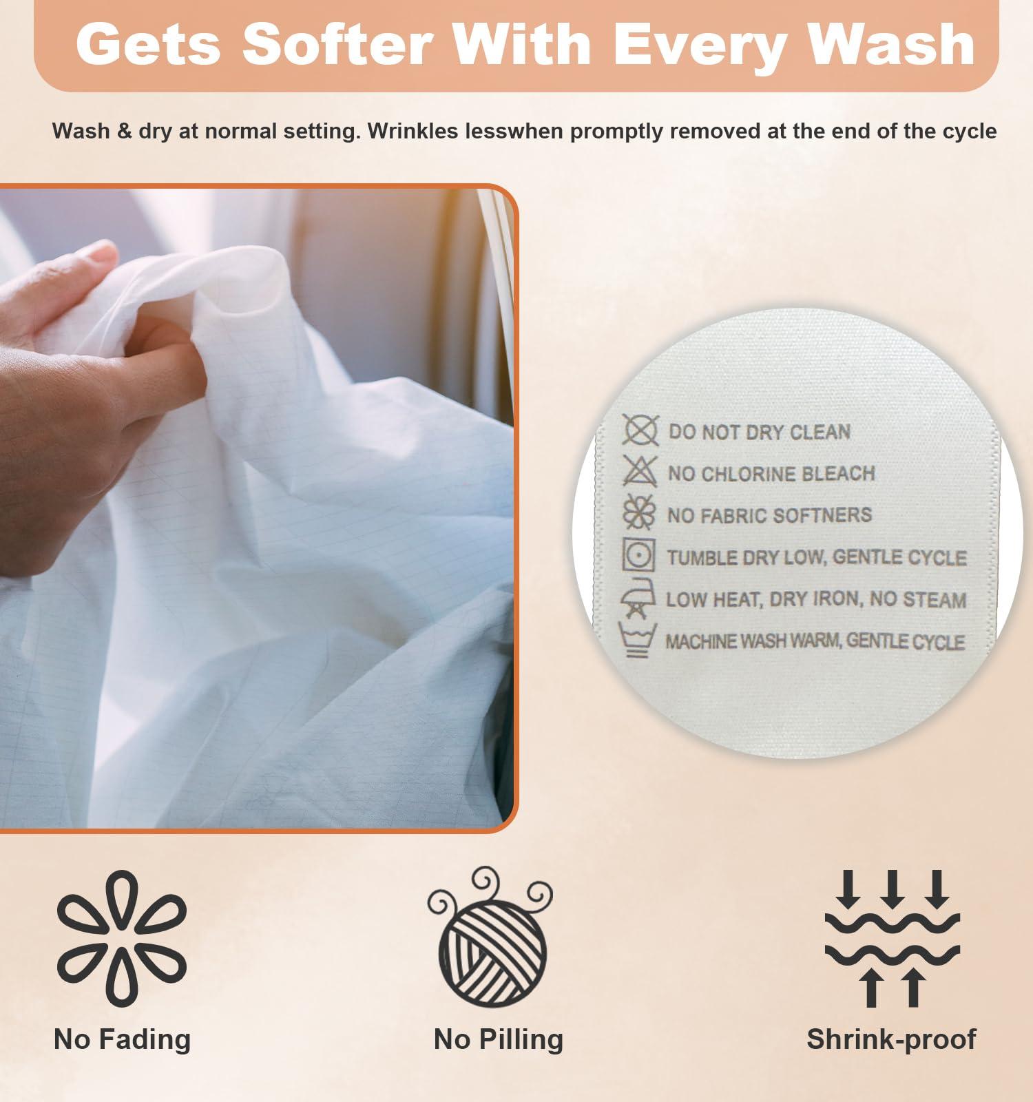 NIULAFR NIULAFR Grounding Sheets - 95% Nature Cotton +5% Silver Fiber - with Grounding Cord, Keep Good Sleep - Natural Healthy