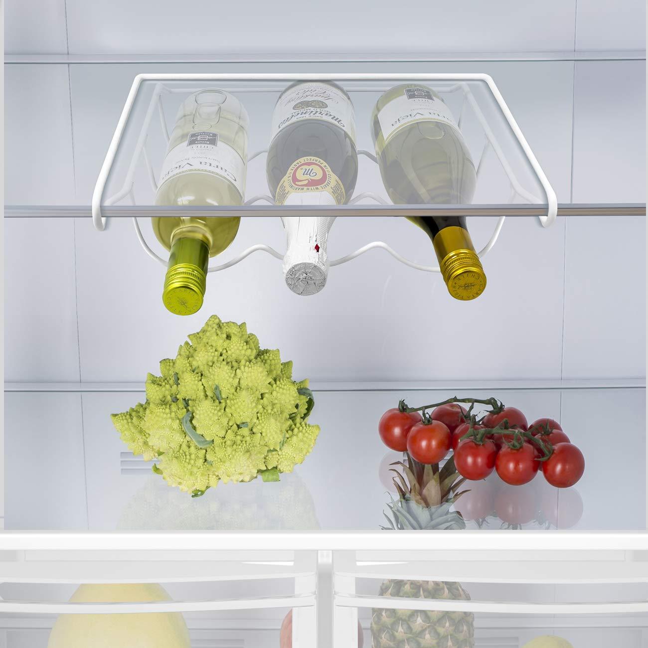 Sorbus Sorbus® Fridge Wine Rack- Refrigerator Bottle Rack Holds 3 Bottles of Your Favorite Wine or Drink Universal Bottle Holder Will Fit Most Fridges