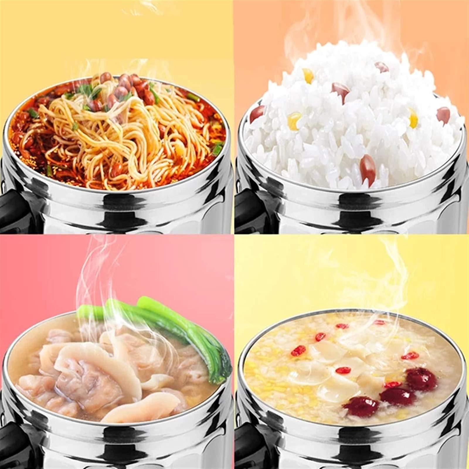 YOOMAO YOOMAO Stainless Steel Travel Heating Cup 12V Car Kettle Boiling Water Cup Stainless Rice Cooker Water Heater Portable Kettle Heating Electric Travel Car Accessories,500ml