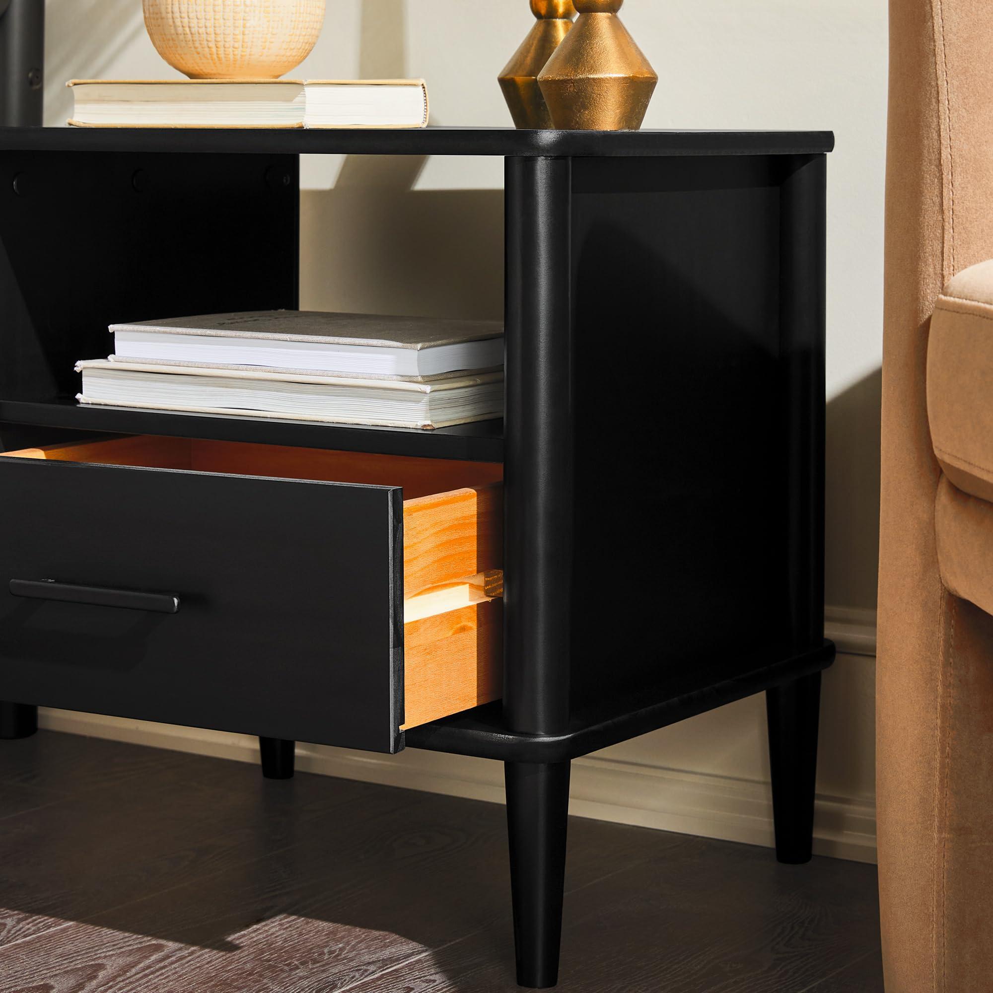 Walker Edison Walker Edison Transitional Spindle-Leg 1-Drawer Nightstand