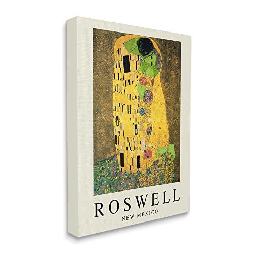 Stupell Industries Stupell Industries Funny Roswell NM Alien Klimt Canvas Wall Art, Design by Lil\' Rue