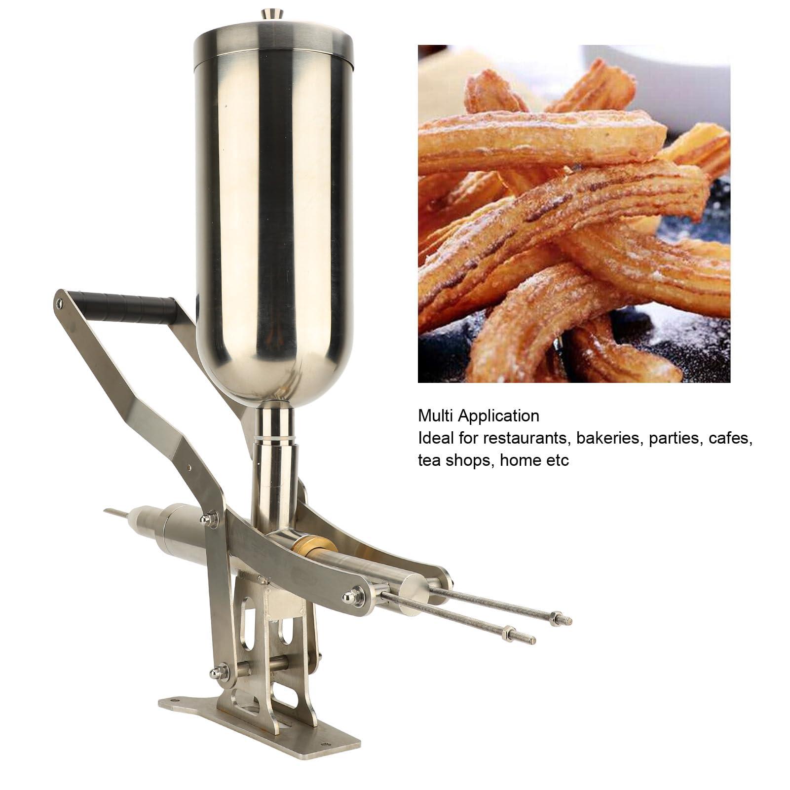 TARSHYRY TARSHYRY Donut Filler Machine, Donuts Dessert Churro Makers, 4.5L Manual 304 Stainless Steel Doughnut Cream Filling Machine for Bread Cake Churros