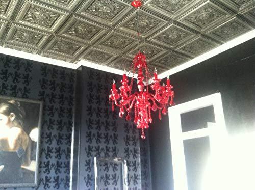 From Plain To Beautiful In Hours La Scala-Faux Tin Ceiling Tile - Antique Silver 25-Pack