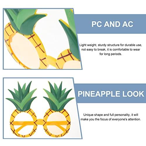 Amosfun Amosfun Hawaiian Novelty Party Sunglasses Beach Pineapple Eyeglasses Pineapple Glasses Summer Party Favors Funny Eyewears Glasses Dancing Party Supplies