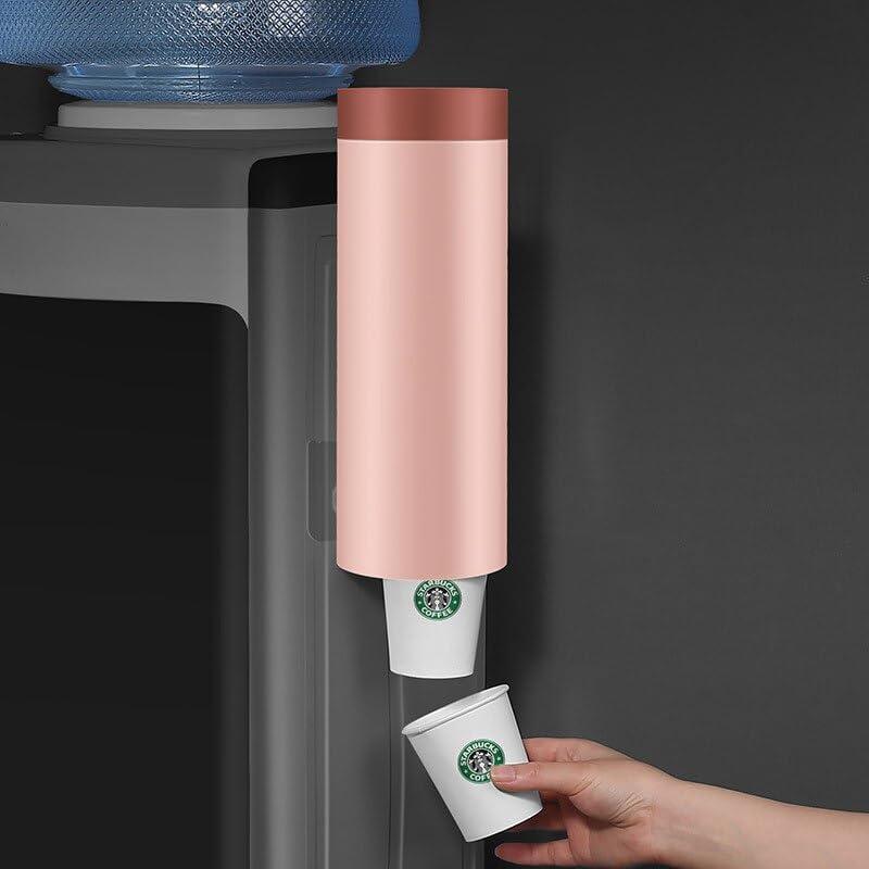 TiStm TiStm Cup Dispenser Cup Holder Disposable Paper Cup Dispenser, Wall-Mounted Plastic Water Dispenser Cup Holder, Cup Container Paper Cup Framewater Dispenser for Home Office Stands (Color : OneColor)