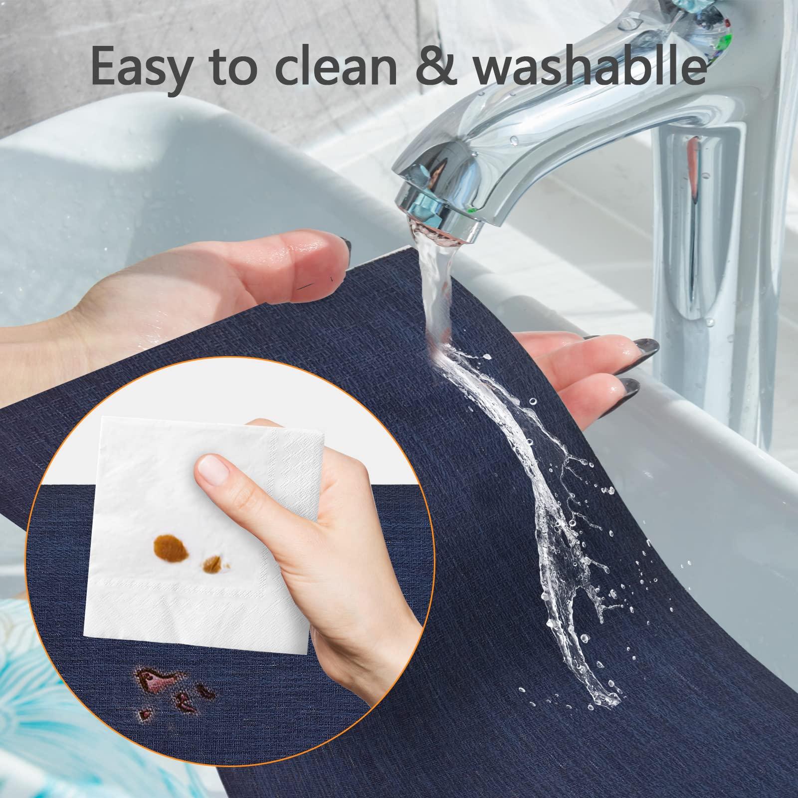 LIFEWEAR LIFEWEAR Placemat Set of 8,Woven Placemats,Outdoor/Indoor Placemats,Vinyl/Plastic Placemats, Washable Placemats,Table Placemats Set of 8Dark Blue