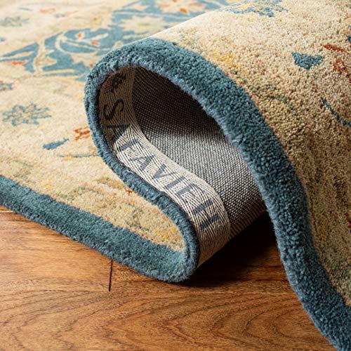 Safavieh SAFAVIEH Antiquity Collection 3\' x 5\' Blue AT14E Handmade Traditional Oriental Premium Wool Area Rug